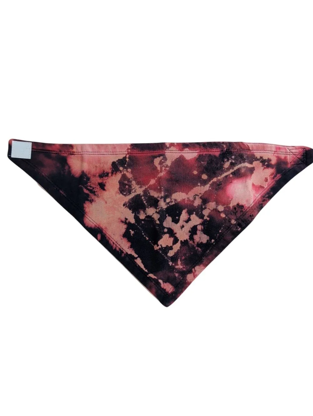 NWOT Tie-Dye Triangle Pet Bandana / Baby Bandaid Bib in Pink & Black